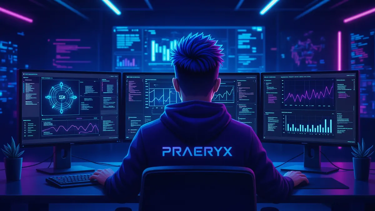 intelligence analyst typing on a keyboard while navigating a cyber threat intelligence platform