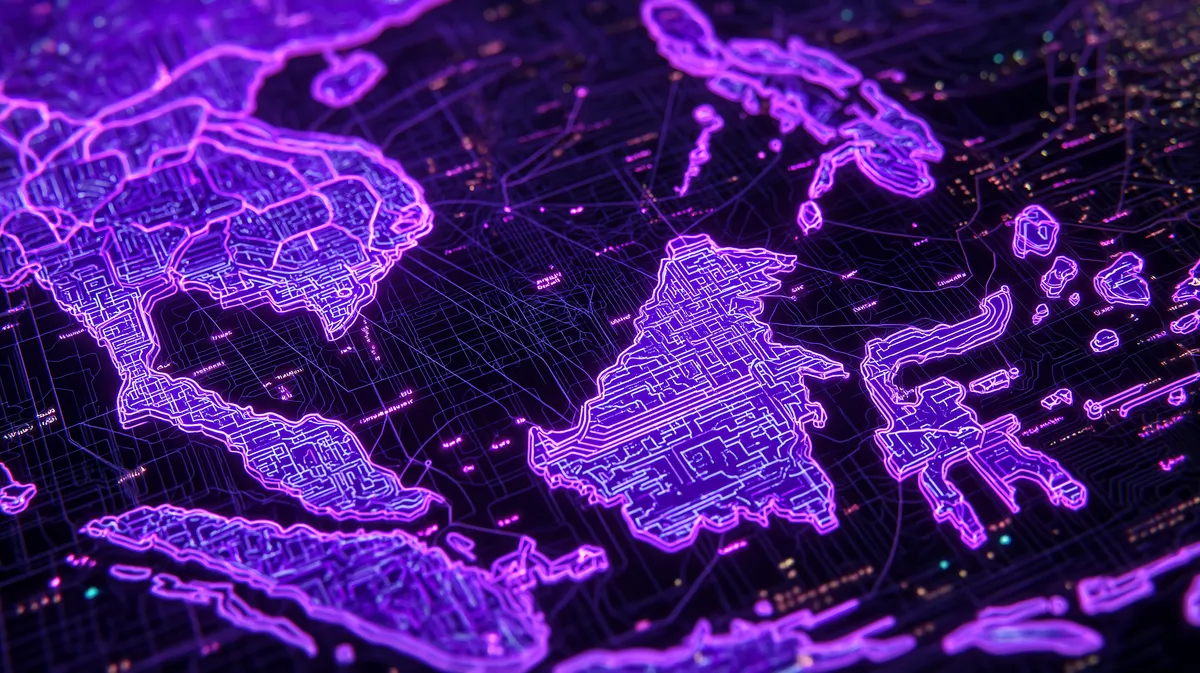 southeast asia highlighted on a map